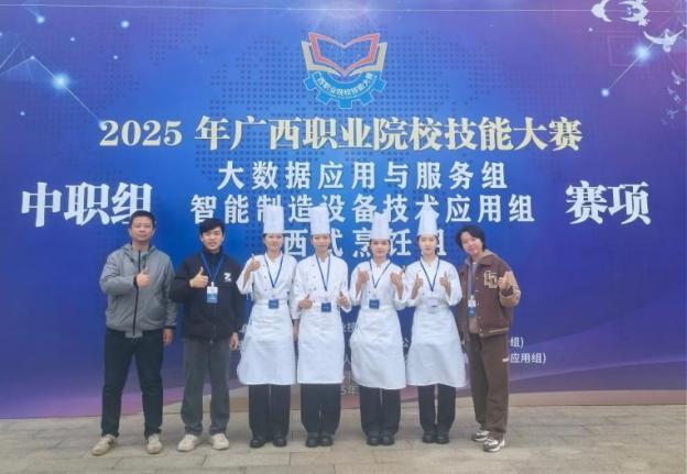 2.2025年参加自治区职业院校技能大赛西餐烹饪项目获得金奖