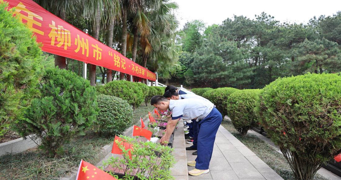 10.团员向革命烈士鲜花