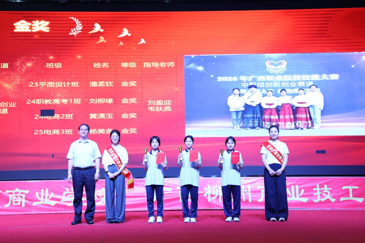 4.农安航校长为获得金奖的团队及指导老师颁奖1