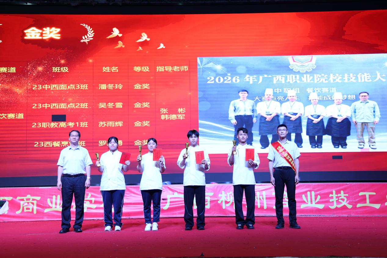 4.农安航校长为获得金奖的团队及指导老师颁奖4