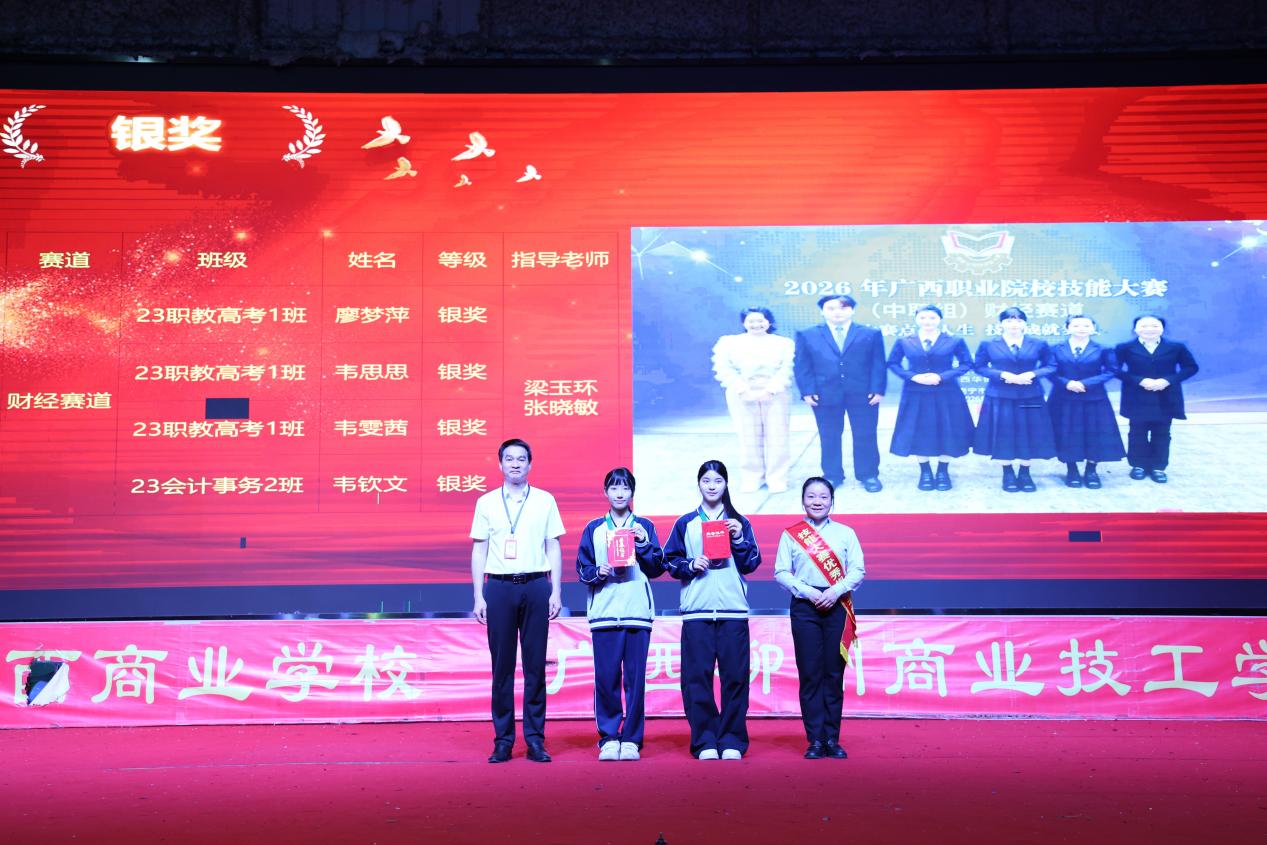 5.黄强新副校长、吕志宁校长助理共同为获银奖的团队及指导老师颁奖3