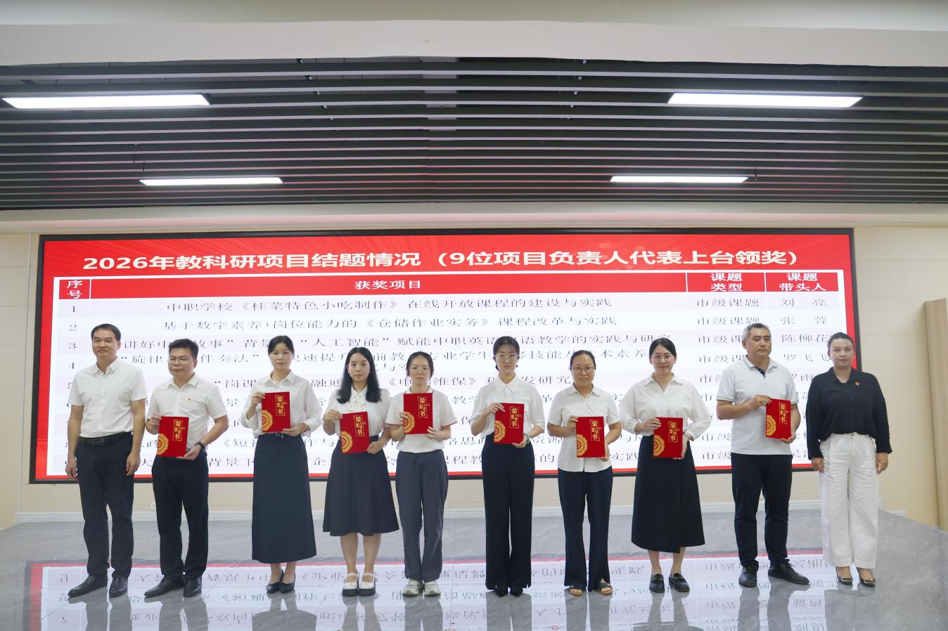 6.2026年柳州市教科研解题项目负责人与颁奖嘉宾合影留念